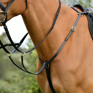 Cuirasse Classic à 3 points avec martingale à anneaux Black P