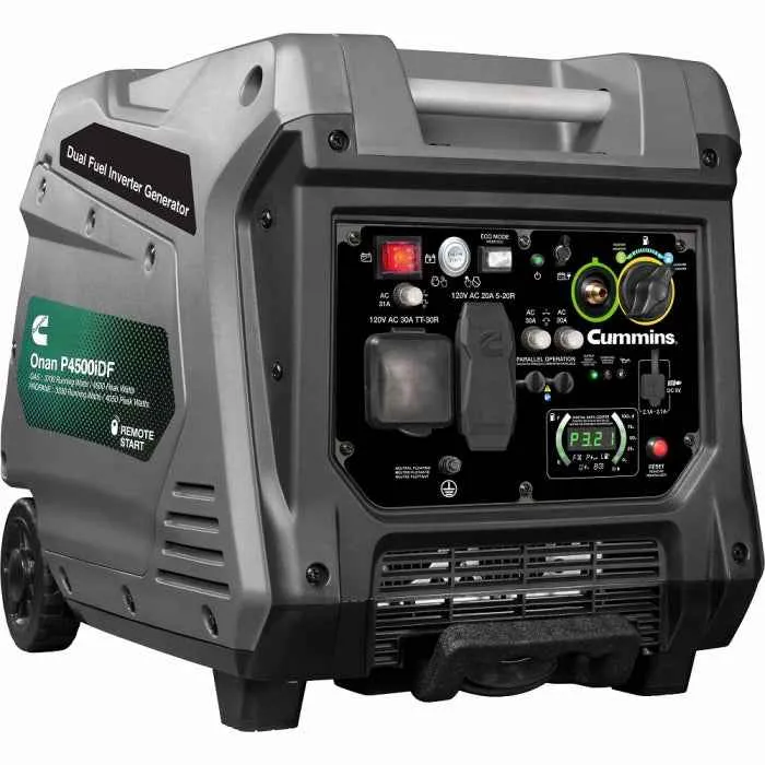 Générateur portable à onduleur bicarburant Onan P4500iDF - 4 500 W, essence/propane Cummins Power Generation