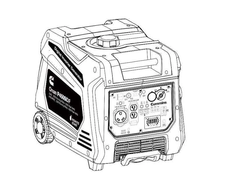 Générateur portable à onduleur bicarburant Onan P4500iDF - 4 500 W, essence/propane Cummins Power Generation