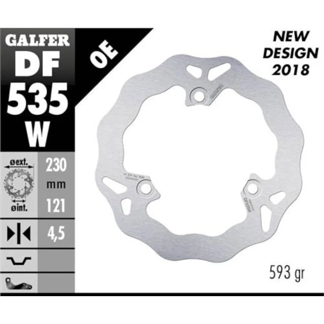 Disque de frein arrière Yamaha N-Max 125-150 >2015 Galfer
