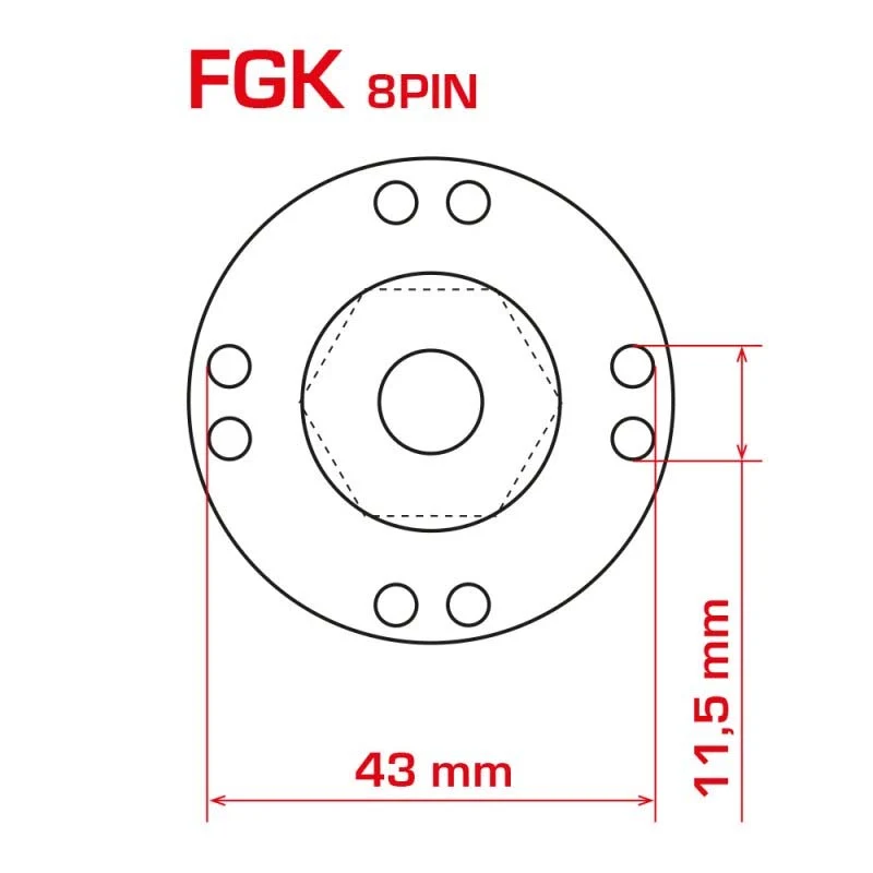 Douille fourche ÖHLINS, 8 Points
