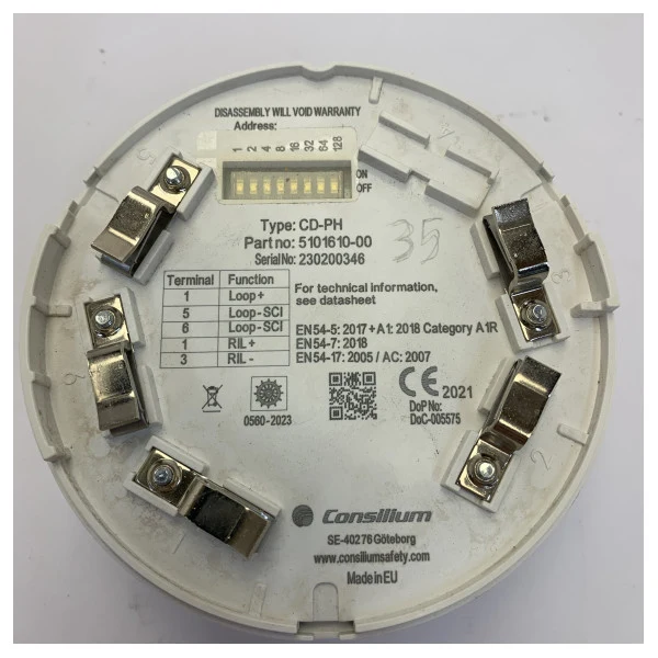 Détecteur de fumée et de chaleur optique Consilium Salwico CD-PH Blanc - 5101610-00