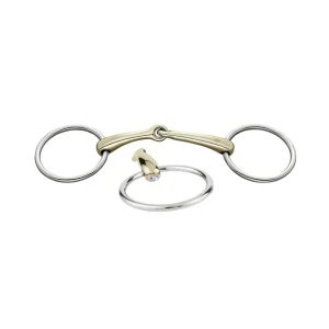 Dynamic RS mors à anneaux libres, simple brisure, 16 mm, Sensogan, avec cristaux 135 mm