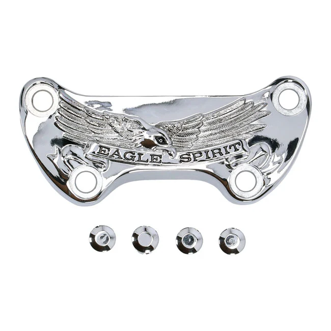 Eagle Spirit One Piece Riser Top Clamp Chrome pour Harley