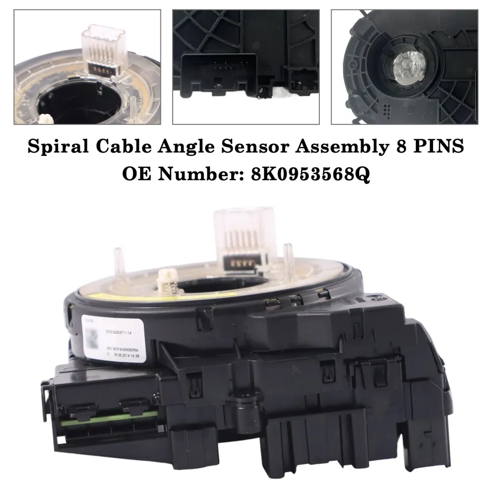 Ensemble de capteur d'angle de câble en spirale Audi SQ5 2014-2016, 8 broches 8K0953568Q