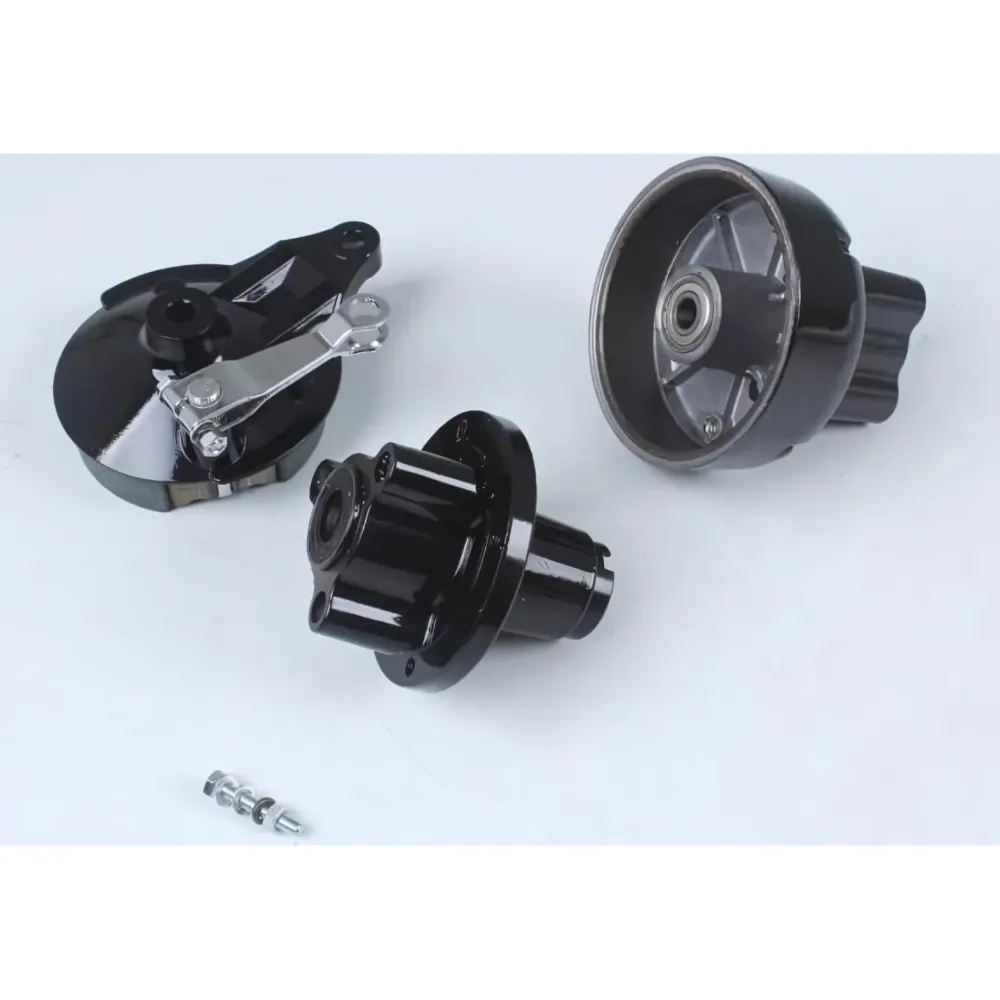 Ensemble de moyeu de singe pour jante à quatre trous noir avec tambour de frein Dax axe 12mm