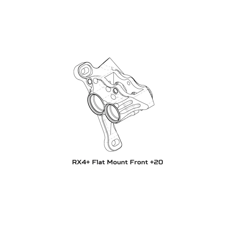 Etrier de Frein Avant HOPE RX4+ SL FMF (+20) 70mm 4 Pistons DOT Bleu