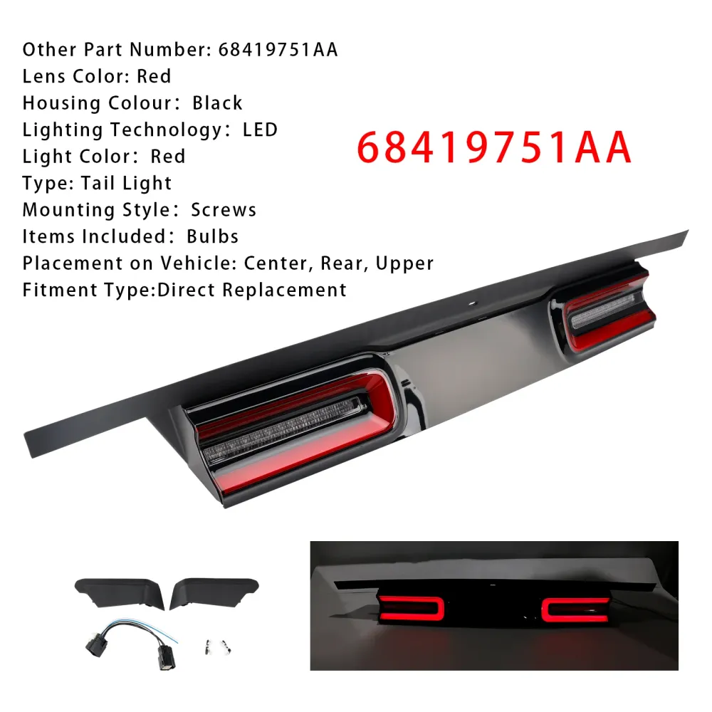 Feu arrière LED 68195784AC pour Dodge Challenger SRT Hellcat 2015-2023
