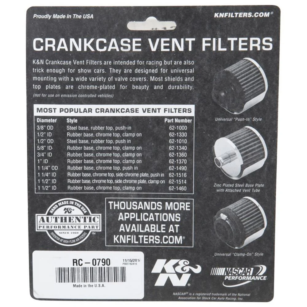 FILTRE AIR DE REMPLACEMENT K&N RC-0790