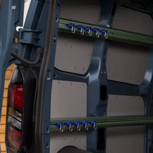 Anneaux d’arrimage du chargement bleus pour Ford Transit Custom