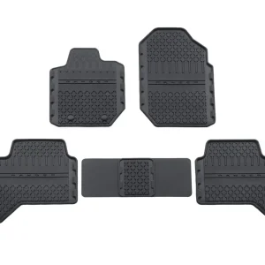 Tapis de sol en caoutchouc avant et arrière noir pour Ford Ranger