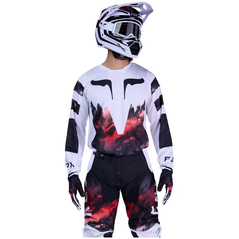 Maillot FOX 180 Kairos blanc/rouge