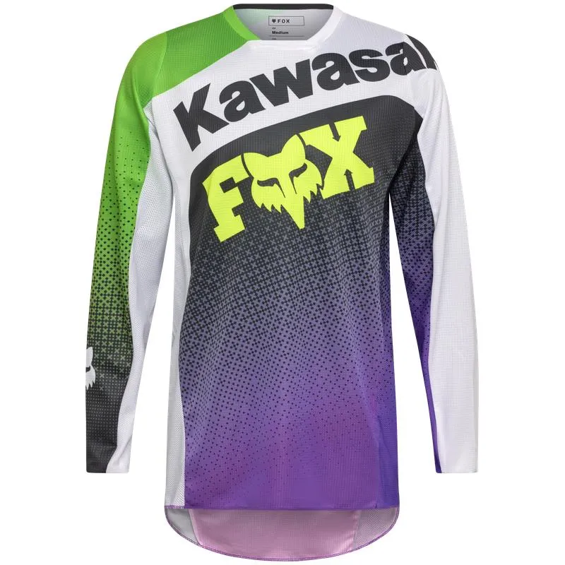 Maillot FOX 180 Kawasaki violet/blanc