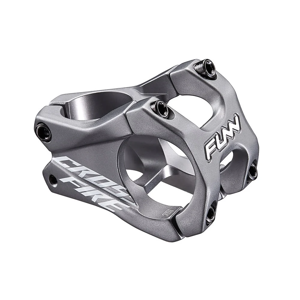 Potence de guidon CROSSFIRE 35x50mm en aluminium rise 0° argent FUNN
