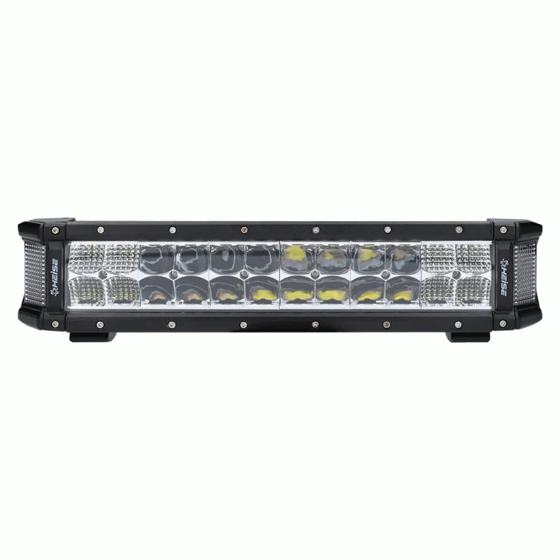 Barre lumineuse à DEL à haut rendement à double rangée de 15,2 pouces avec éclairage latéral Heise