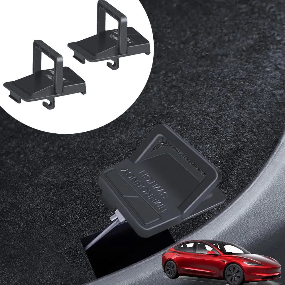 Highland 2024+ Tesla Model 3 interrupteurs de déverrouillage d'urgence de porte arrière (ensemble de 2)