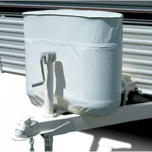 Housse de réservoir propane double 30 lb résistante aux intempéries – Vinyle blanc polaire ADCO