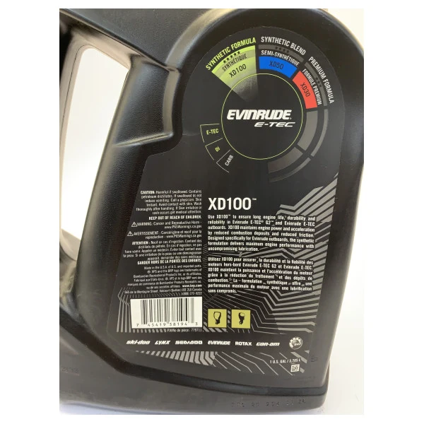 Huile moteur hors-bord Evinrude XPS Marine XD100-1 - 1 gallon - 3,78L