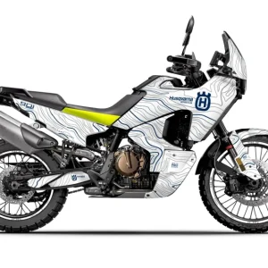 HUSQVARNA Norden 901 KITS DÉCO - "Topography" (Blanc/Bleu)