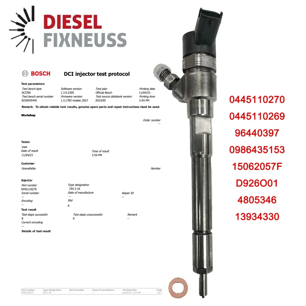 Injecteur 0986435153 Chevrolet Opel Antara 2.0 127PS 0445110270