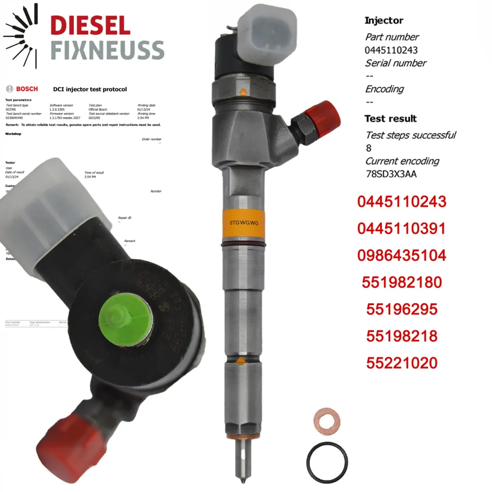 Injecteur Alfa Opel ASTRA VECTRA SIGNUM ZAFIRA 1,9CDTi 0445110243