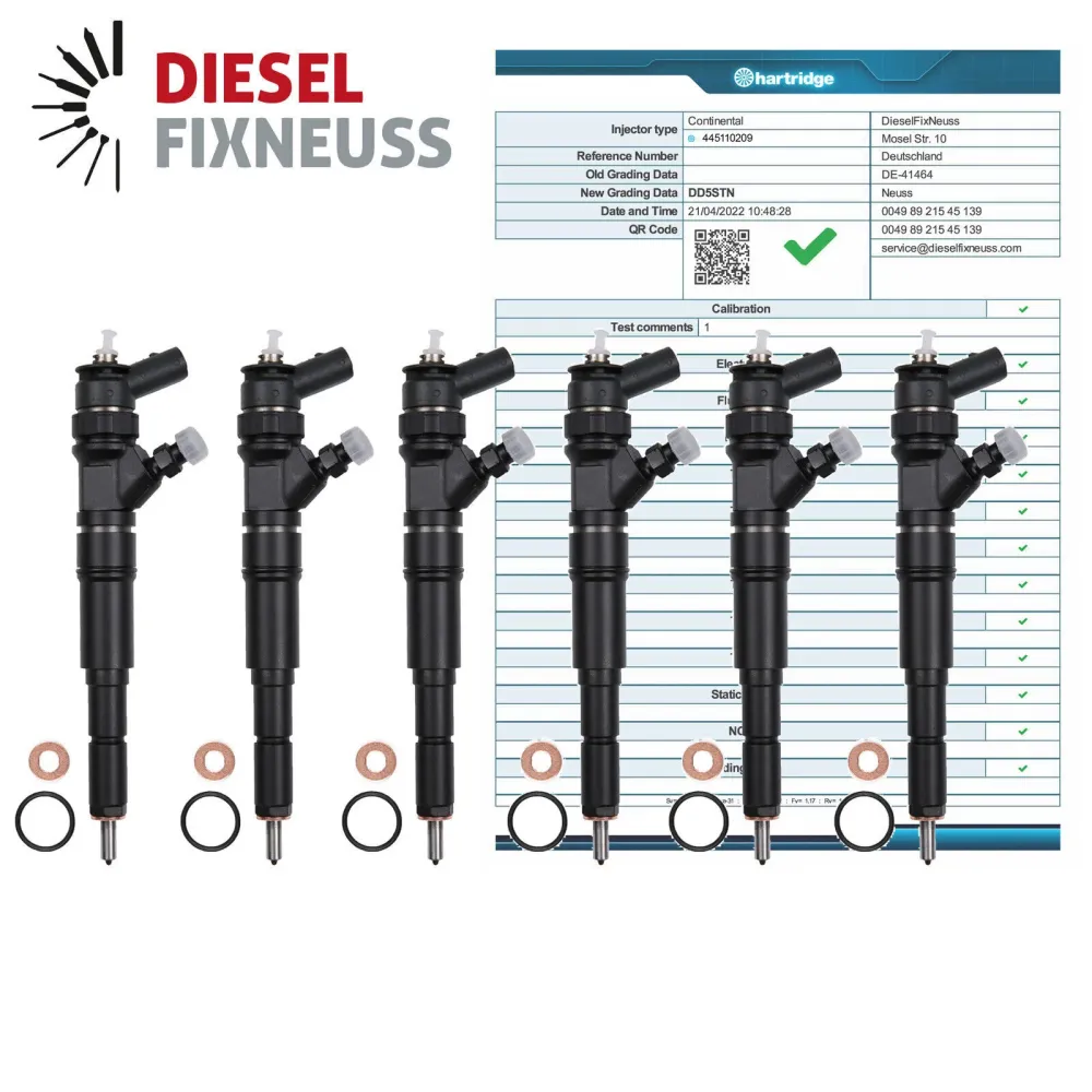 6x Injecteur BMW X5 E46 E60 E61 320d 330d 530d 0445110209 7794435