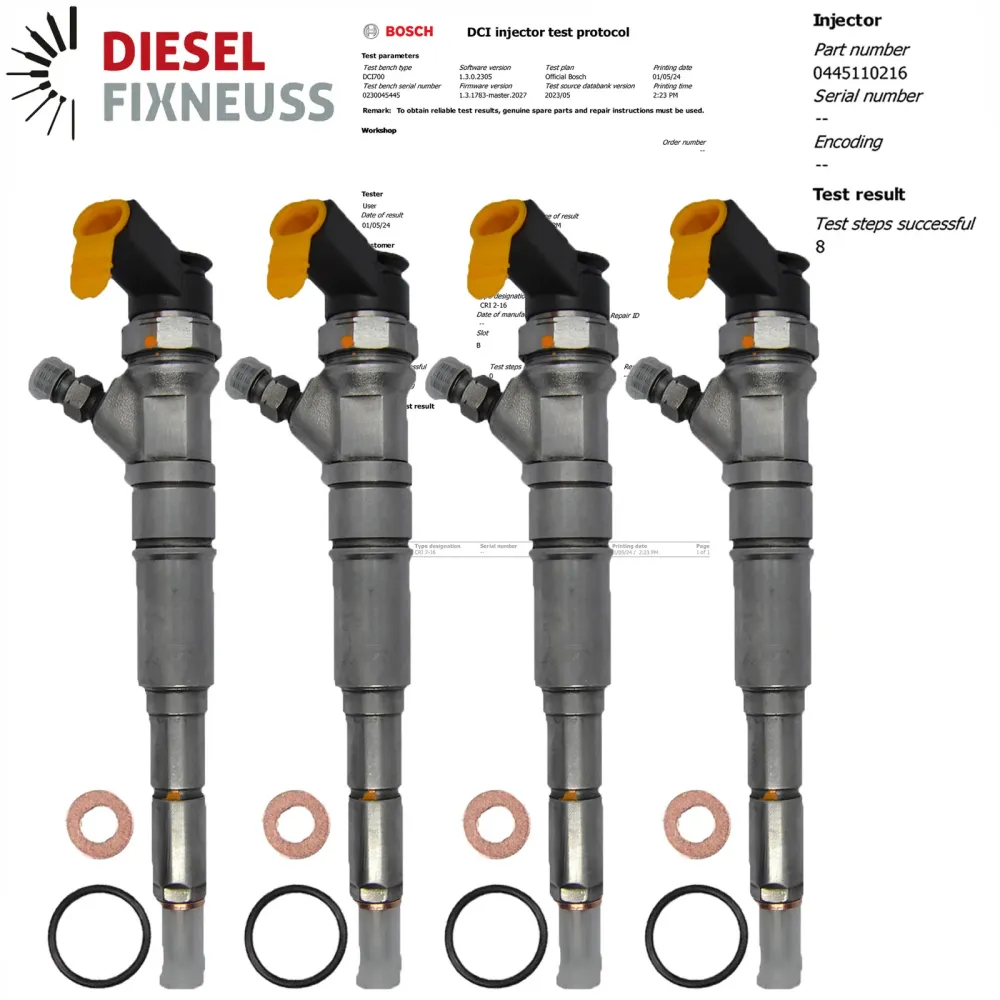 4x Injecteur Bosch 0445110216 13537790093 pour BMW sérié 1 sérié 3 sérié 5 X3 X5