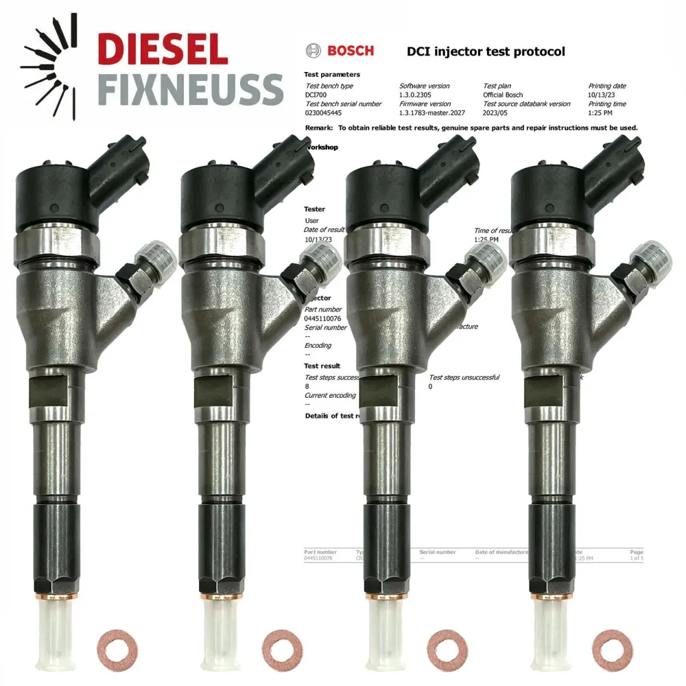 4x INJECTEUR Bosch Citroen Fiat Peugeot 2.0 2.2 Hdi JTD 0445110076 96400887