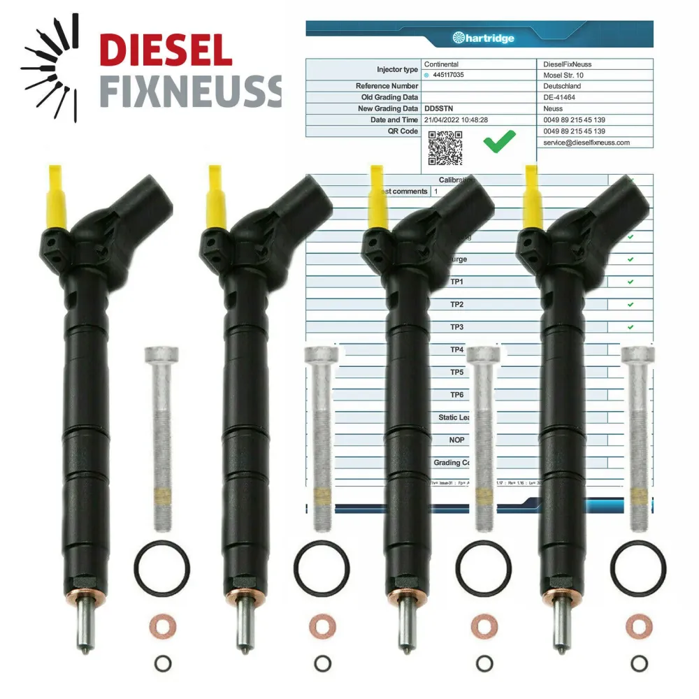 4x Injecteur Bosch Mercedes-Benz A6510702987 0445117035 0445117034