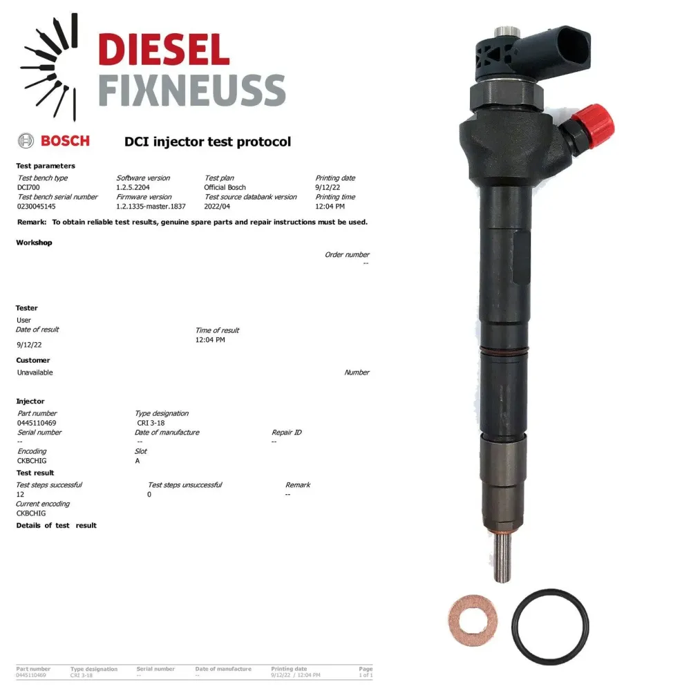 Injecteur BOSCH pour VW Audi Seat 2.0 04L130277AC 0445110469