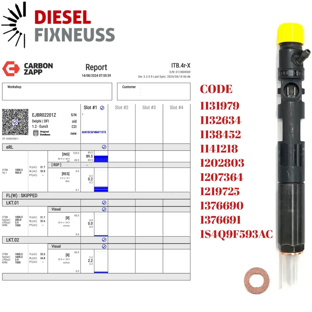 Injecteur DELPHI Ford 1,8TDCI EJBR01601Z EJBR02201Z 1S4Q-9F593-AF