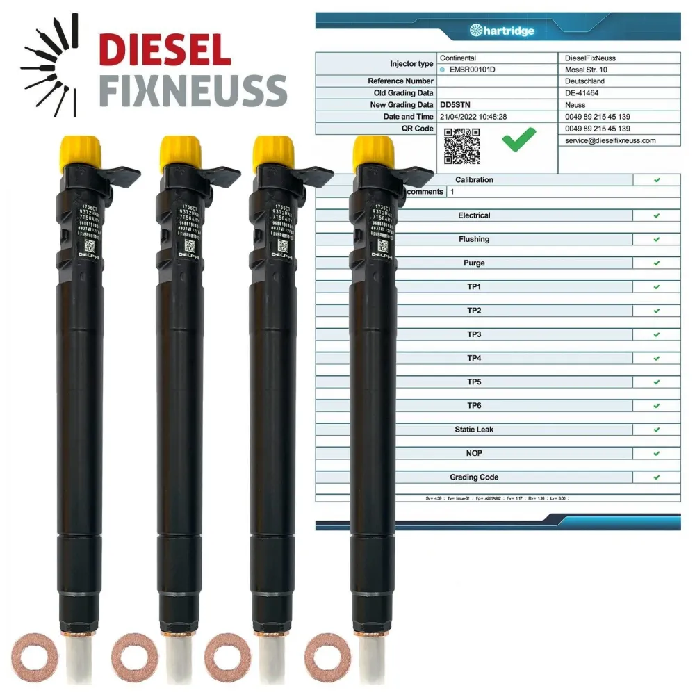 4x injecteur Ford Fiat Peugeot Citroën 2.0 TDCI HDI D Multijet