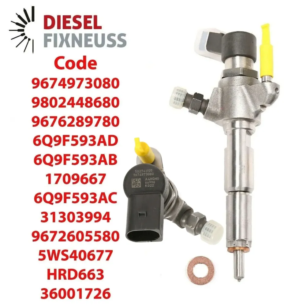 4x Injecteur 1,6 HDI 9802448680 Ford Volvo Peugeot Mazda 9674973080 VDO