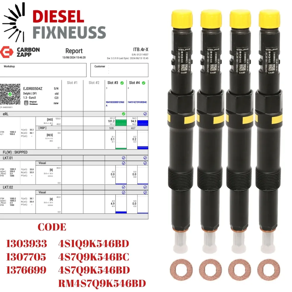 4x INJECTEUR INJECTEUR FORD MONDEO E4 2.0 TDCI EJDR00504Z 4S7Q-9K546-BD
