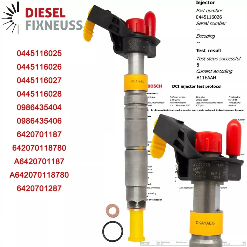 Injecteur pour Mercedes Benz 3,0 CDI A6420701187 0445116026