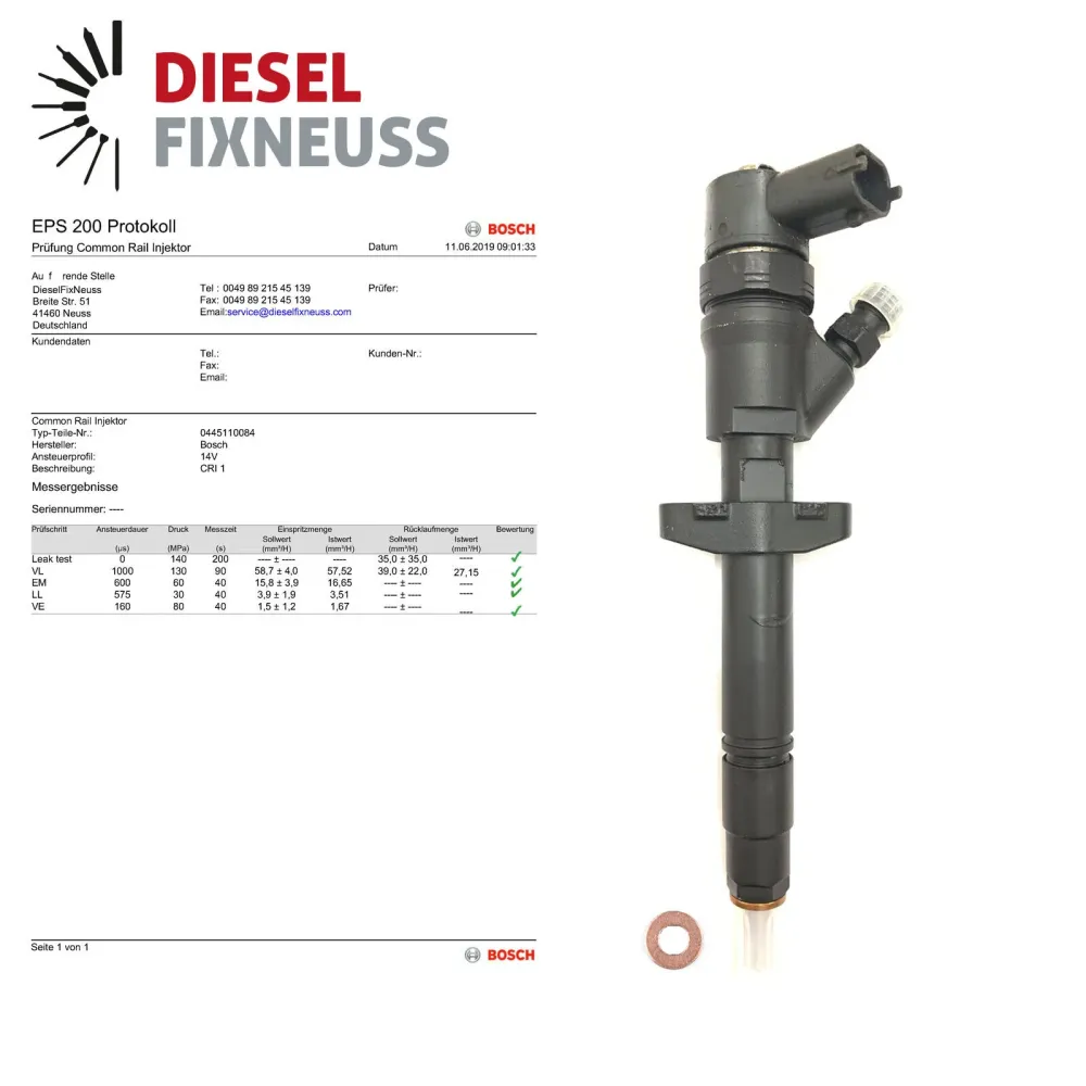 Injecteur Renault Espace IV Laguna 2.2DCi 8200084534 0445110084