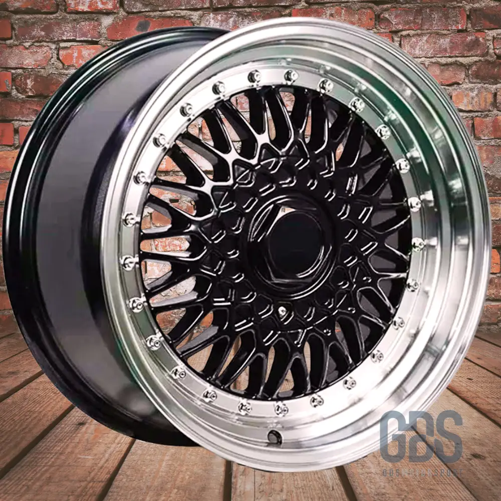 4 jantes Look BBS RS Centre noir BMW R17" X 7.5" ET35