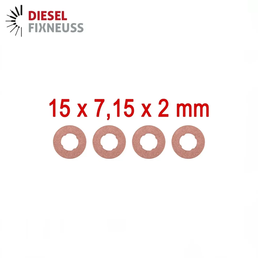 4x Joint d'injecteur cuivre 15x7,15x2 mm – Rondelle pare-feu