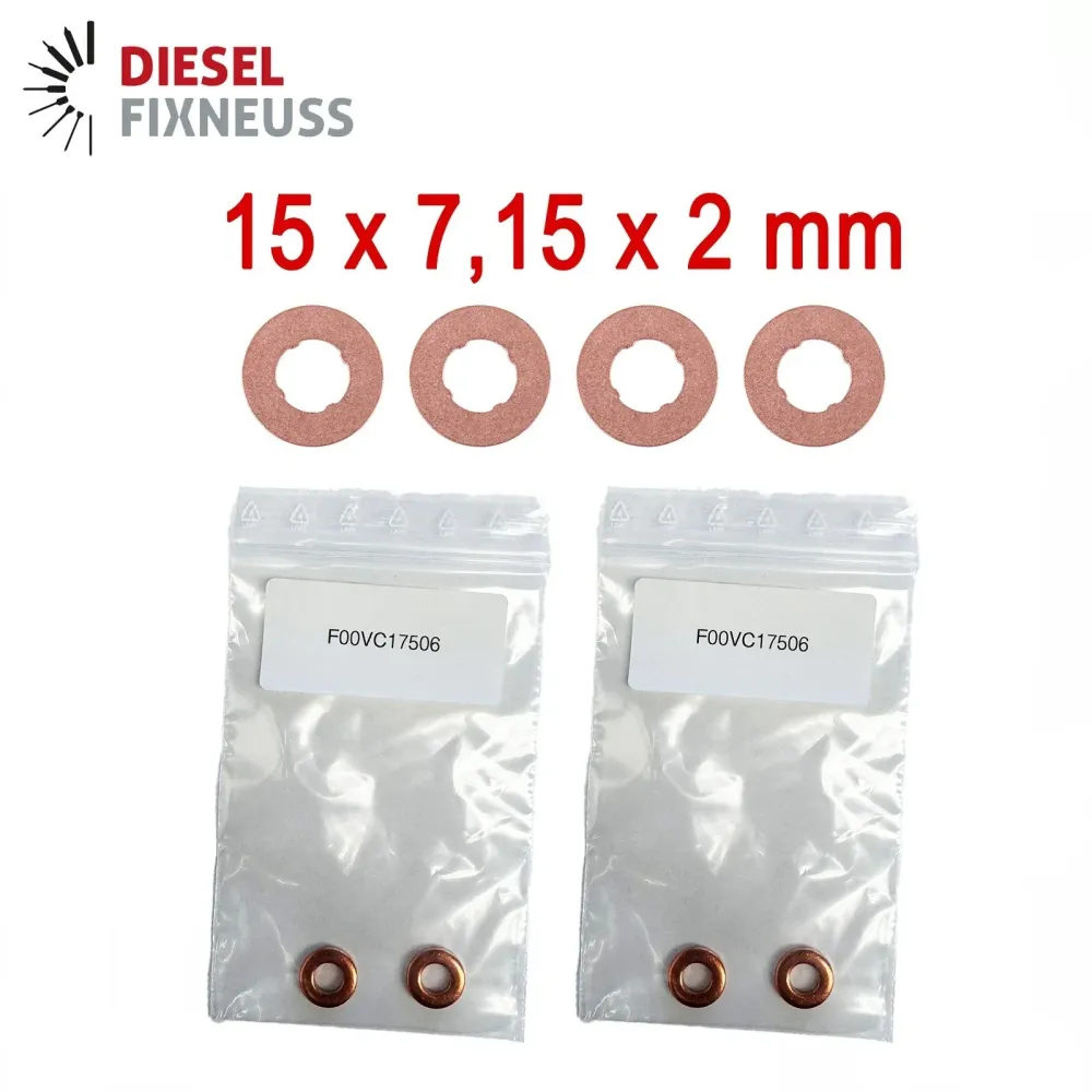 4x Joint d'injecteur cuivre 15x7,15x2 mm – Rondelle pare-feu