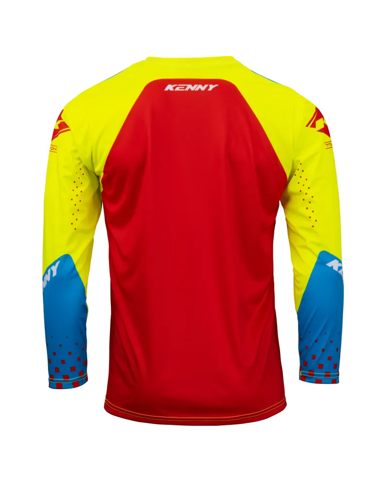Maillot Kenny Track Focus rouge/jaune fluo 2023