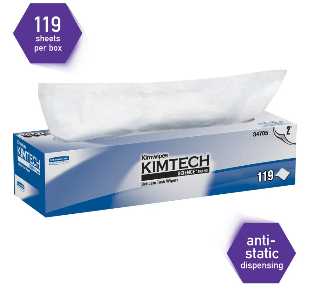 KIMTECH 34705 Essuie-glace à faible peluche Kaydry® EX-L Pop-Up Box 12"x 12"(15 x 119s) KIMBERLY-CLARK