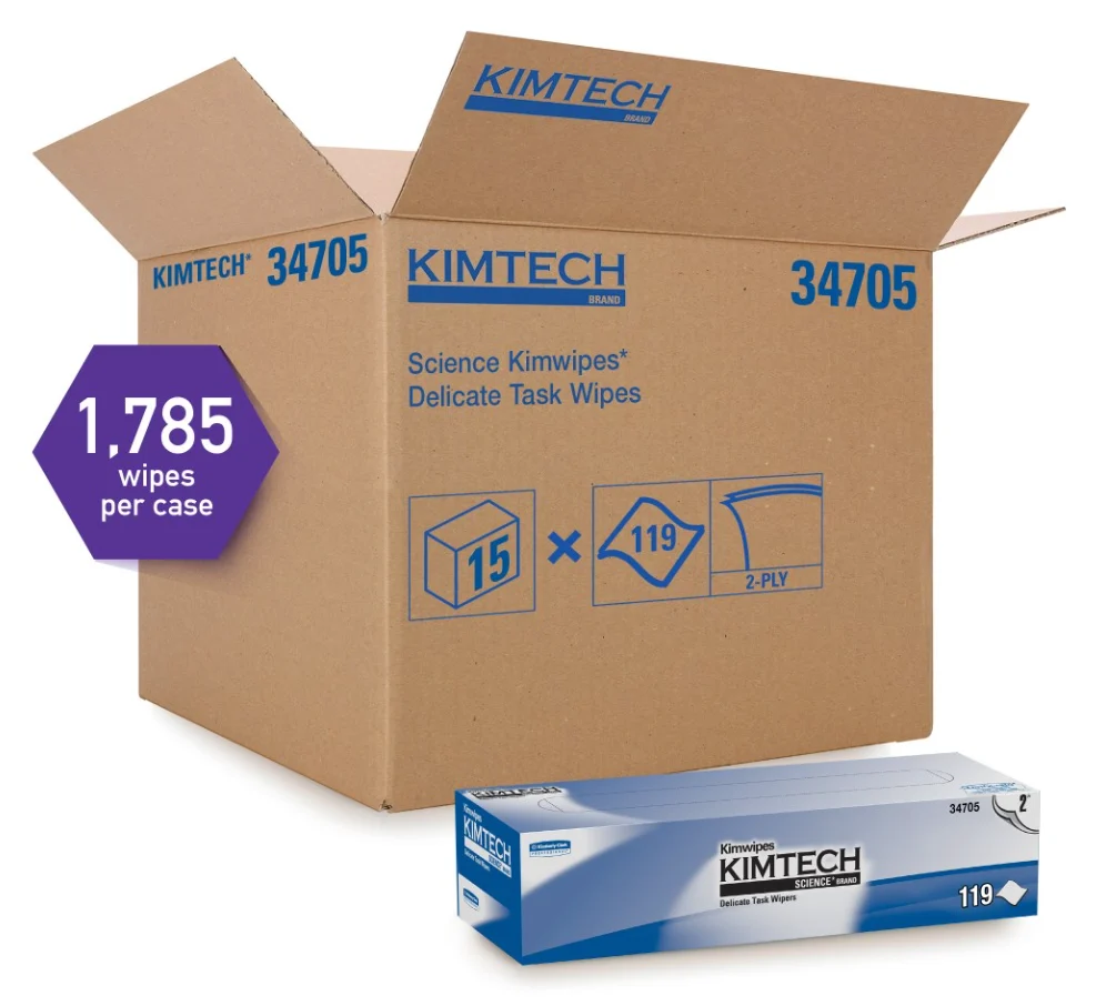 KIMTECH 34705 Essuie-glace à faible peluche Kaydry® EX-L Pop-Up Box 12"x 12"(15 x 119s) KIMBERLY-CLARK