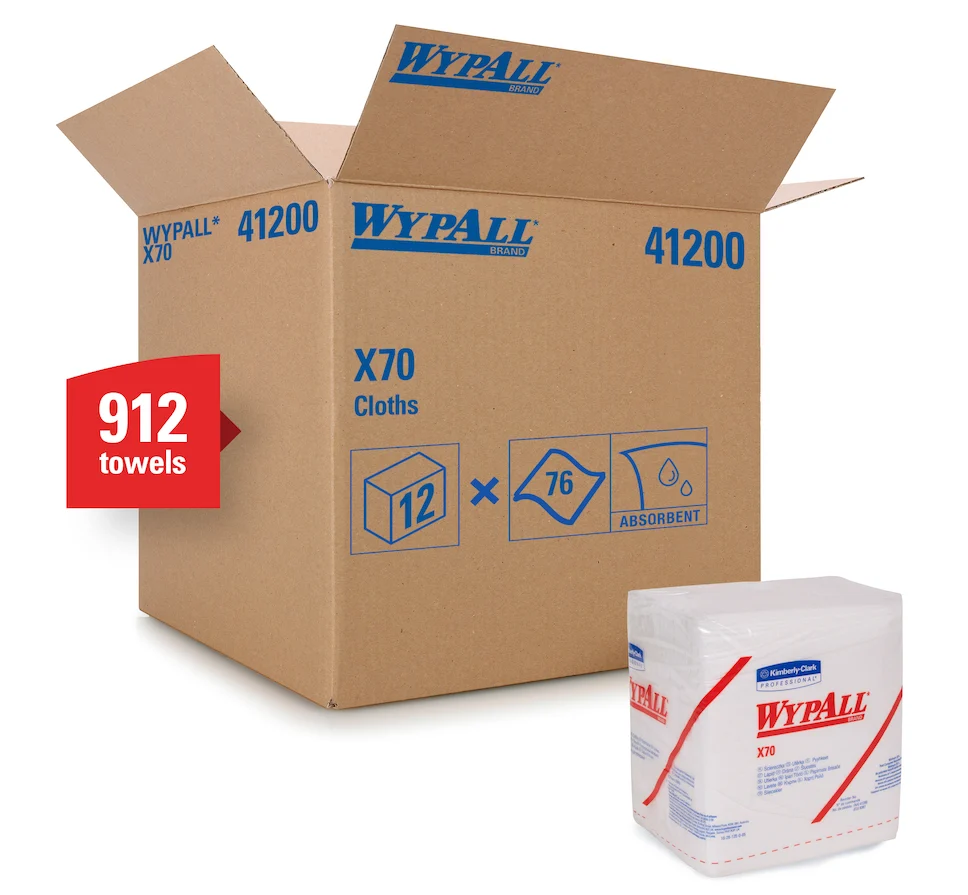 WYPALL* X70 41200 - Essuie-glaces à usage intensif (12 x 76s) KIMBERLY-CLARK