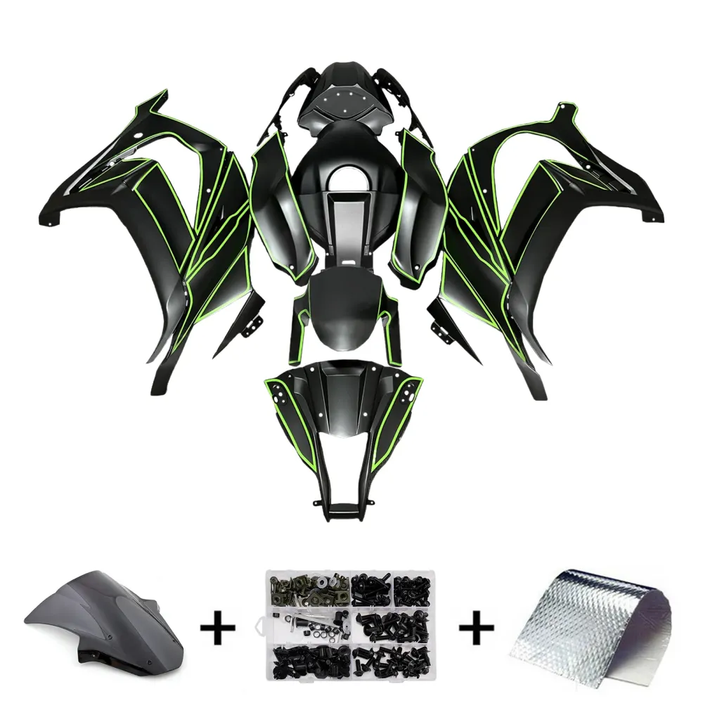Kit de carénage d'injection carrosserie en plastique ABS adapté pour Kawasaki ZX10R 2011-2015