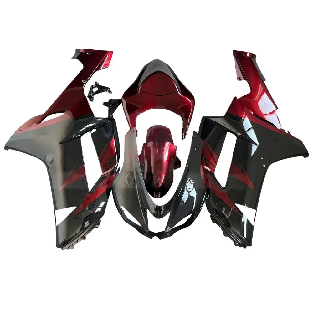 Kit de carénage d'injection carrosserie en plastique ABS adapté pour Kawasaki ZX6R 636 2007-2008