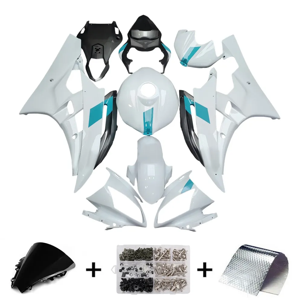 Kit de carénage d'injection carrosserie plastique ABS pour Yamaha YZFR6 YZF-R6 2006-2007