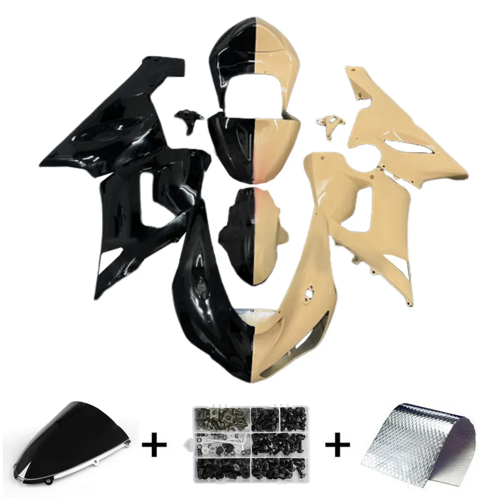 Kit de carénage d'injection carrosserie en plastique ABS adapté pour Kawasaki ZX6R 636 2005-2006
