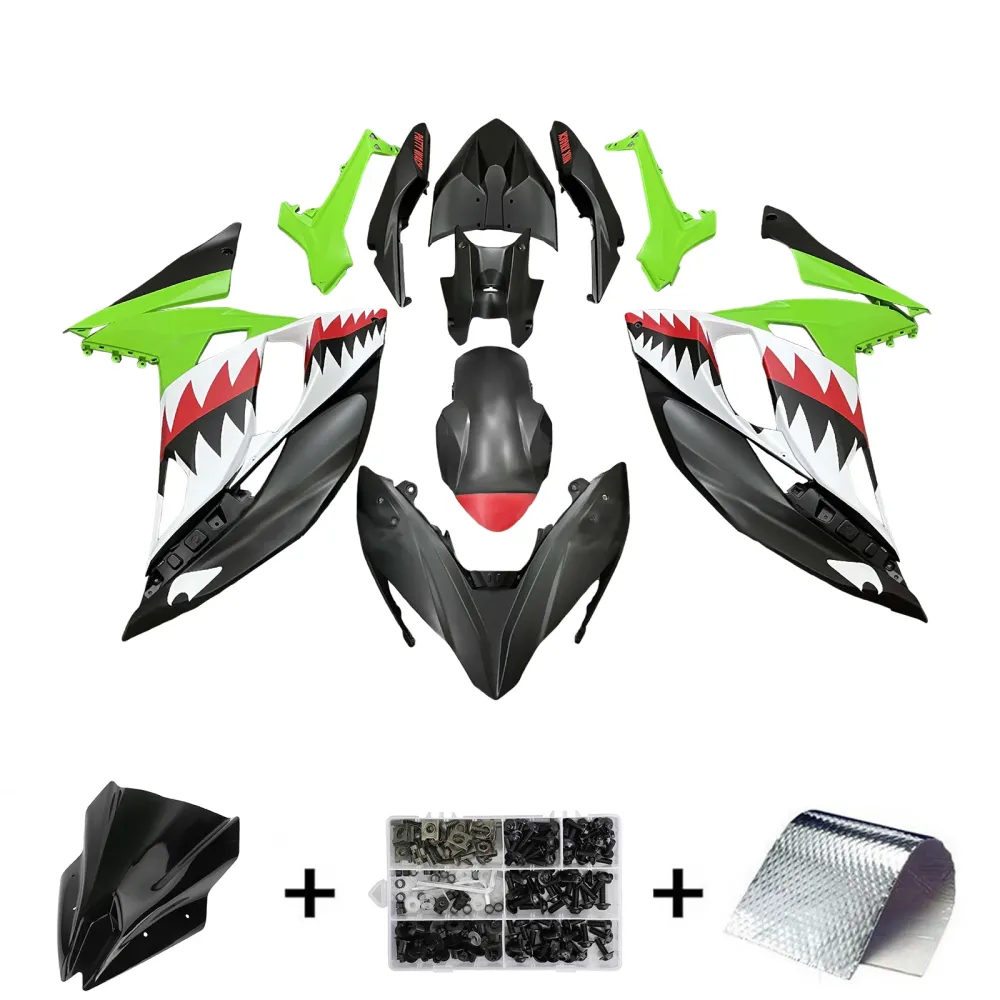 Kit de carénage d'injection carrosserie en plastique ABS adapté pour Kawasaki ER-6F Ninja650R 2017-2019