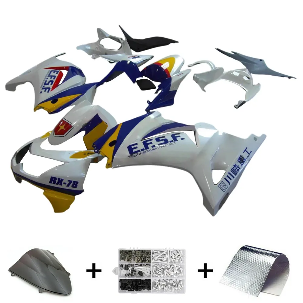Kit de carénage d'injection Kawasaki EX250 Ninja250R 2008-2012, carrosserie en plastique ABS