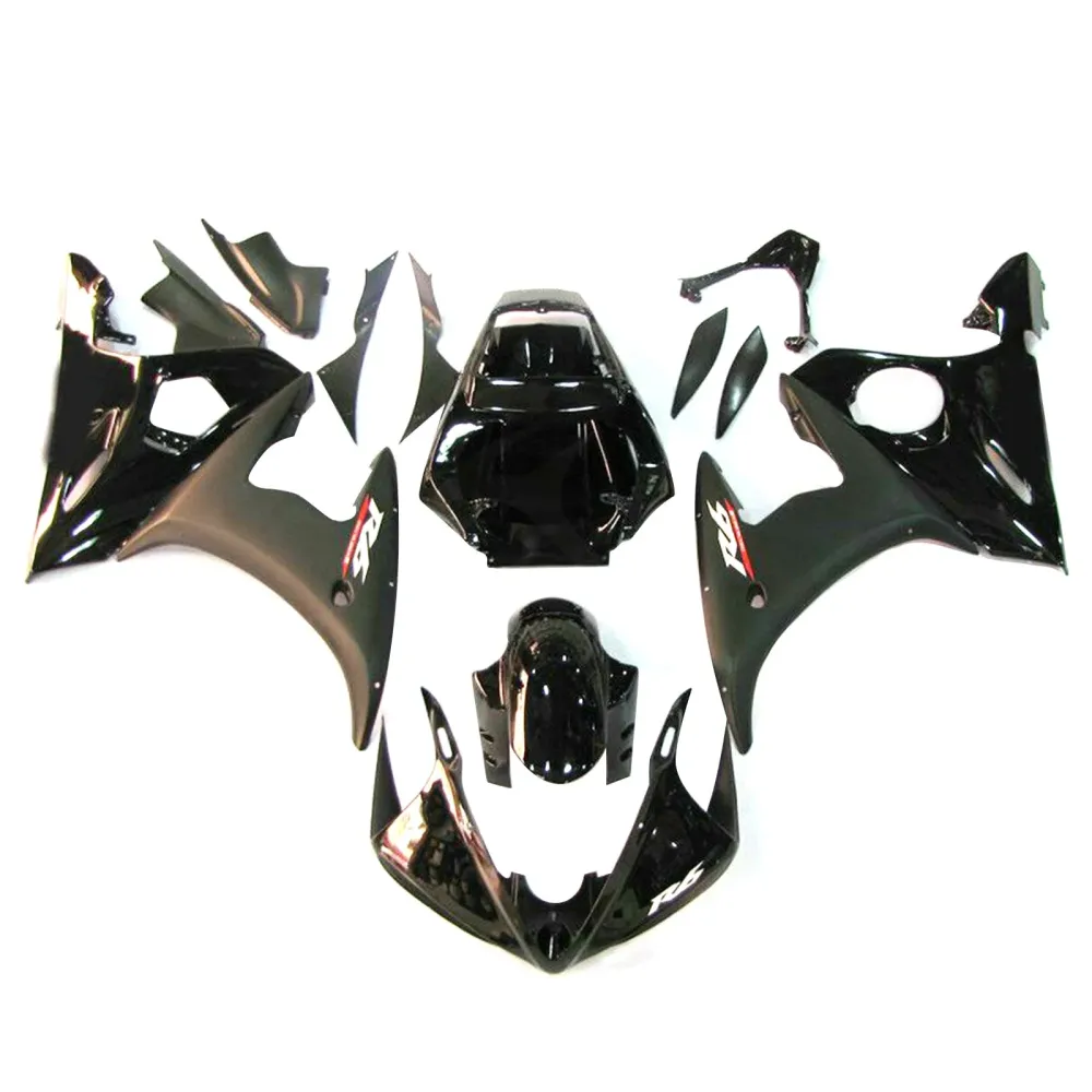 Kit de carrosserie de carénage d'injection ABS noir Yamaha YZF-R6 YZF R6 2005 #24